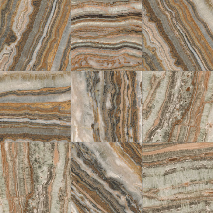 6x6 Swimming Pool Onyx Brown porcelain tile - Industry Tile